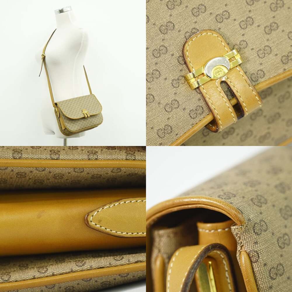 Gucci Leather GG Marmont Pouch Crossbody Bag Beige - Picture 4 of 6